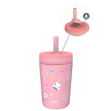 Imagem de Zak Designs DreamWorks Gabby's Dollhouse Kelso Copos infantis para viagens ou em casa, copo de aço inoxidável isolado a vácuo de 350 ml com design à prova de vazamento é perfeito para crianças (gato