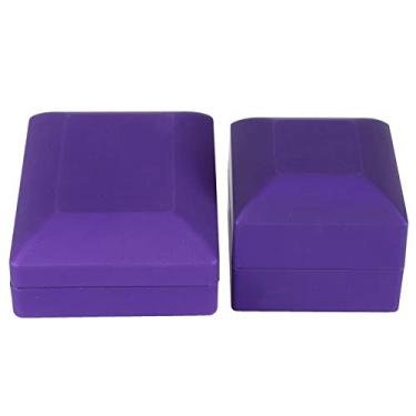 Imagem de Caixa de Colarinho Pendurado na Caixa de Anel LED Jeanse para Sugestões Ocasiões Especiais Aniversário Aniversário, Material Pelúcia Premium, Anel e Trailer (Roxo)