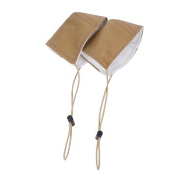 Imagem de Veemoon 2 peças de protetores de calcanhar unissex de tecido resistente ao desgaste para homens e mulheres capas de sapato de condução fáceis de limpar tapetes cáqui para viagens de longa distância