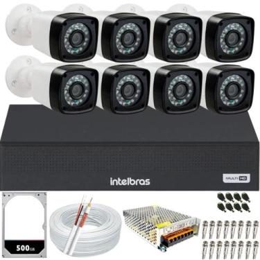 Imagem de Kit Cftv 08 Câmeras Segurança 1080p full Hd Dvr Intelbras mhdx 1108c H