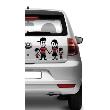 Imagem de Adesivo De Carro Familia Feliz + Filha + Filho - Mengão