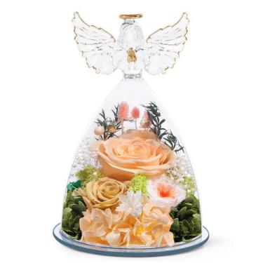 Imagem de Caixa de presente de rosas preservadas FIACO Eternal Roses com estátua