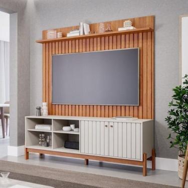 Imagem de Rack com Painel Ripado para Tv de até 70 Polegadas 100% MDF Trend Espr