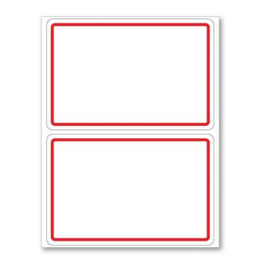 Imagem de Etiqueta escolar sem pauta e tarja vermelha 10uni Pimaco