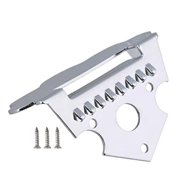 Imagem de Ponte triangular, metal, prata, bandolim, guitarra, peças traseiras, instrumento musical