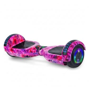 Imagem de Hoverboard 6,5” com Bluetooth e Iluminação LED, Patinete Elétrico de Equilíbrio para Crianças e Jovens Roxo Galáxia