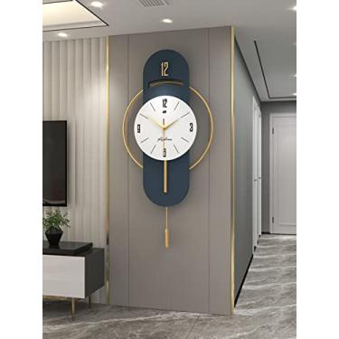 Imagem de Relógio grande de parede para casa, decoração de parede, relógio de parede para decoração de sala de estar, pêndulo silencioso para casa relógio de parede para decoração de parede, tique-taque
