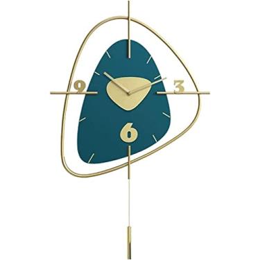 Imagem de Relógio de parede relógio de arte moderna relógio de parede nórdico criativo grande relógio de parede criativo de pêndulo de design moderno relógio de parede da sala de estar relógio de decoração de