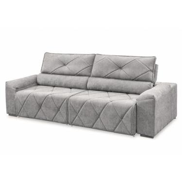 Imagem de Sofá 4 Lugares 2,30m Retrátil e Reclinável Houston - COLISEU, Nevoa