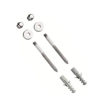 Imagem de Kit Parafuso Inox Cromado 8Mm Fixação Vaso Sanitário E Bidê