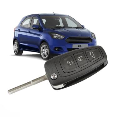 Imagem de Carcaça Da Chave Canivete 3 Botoes Focus New Fiesta Ecosport