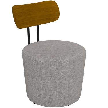 Imagem de Poltrona Para Sala De Estar Decorativa Base Fixa Luara M03 Linho Cinza - Lyam Decor