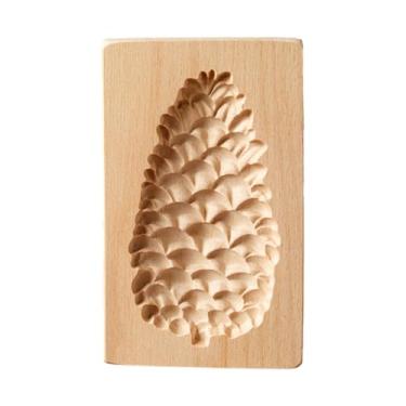 Imagem de predolo Cortador de biscoitos de madeira, ferramenta de decoração artesanal, formas faça você mesmo, cortador de biscoitos esculpido, prensa de para o, 13 Cm X 8 Cm X 2 Cm