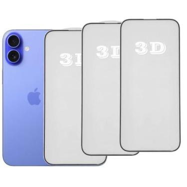 Imagem de Kit 3x Películas de Vidro 3d Anti Impacto Para iPhone Todos Modelos - 