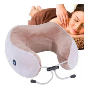 Imagem de Massageador de Pescoço Profissional com Aquecimento, Recarregável, Design Ergonômico em U, 2 Pontos de Massagem Rotativos, Portátil para Alívio de Tensão Cervical e Relaxamento