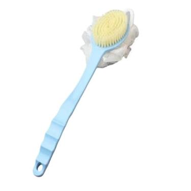 Imagem de Escova 2 em 1 Esfoliante de Costas para Banho Com Esponja e Alça Estendida(1 uni menino,escova 2em1)