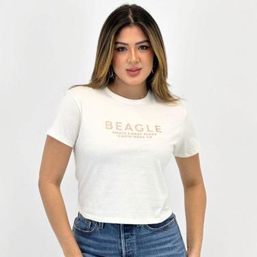 Imagem de Camiseta Beagle Cropped Manga Curta Feminina-Feminino