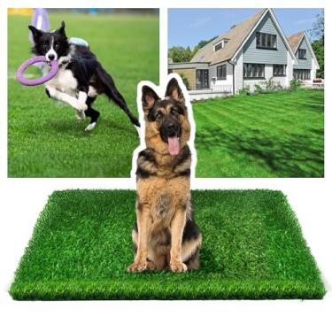Imagem de Jangmont Grama artificial artificial para cães, faça você mesmo, tapete de grama artificial natural para decoração de gramado, varanda e pátio (192 x 100 cm)