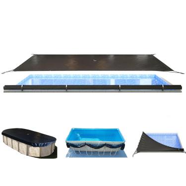 Imagem de SIHAIAN Cobertura Retangular Para Piscina De 30X50 Pés Com Compartimento Lateral Oval E Acima Do Solo, Solar Uma Peça, Evita Alagamentos, Resistente A Raios Uv Intempéries Wp: 10000Kpa+