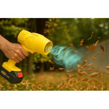 Imagem de Soprador Elétrico Portátil 48V Sem Fio Soprador de Folhas Alta Potência e Autonomia
