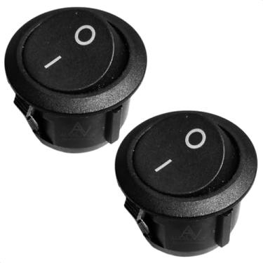 Imagem de Chaves Botão Tic Tac Redondo Preto 10A Liga Desliga 2 Unidade NVK