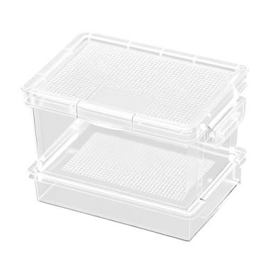 Imagem de Ｂｅｓｇａ Caixa de Alimentação para Répteis, Fácil de Limpar E com Ventilação, Ideal para Criação de Larvas de Tenébrio, Minhocas E Grilos.