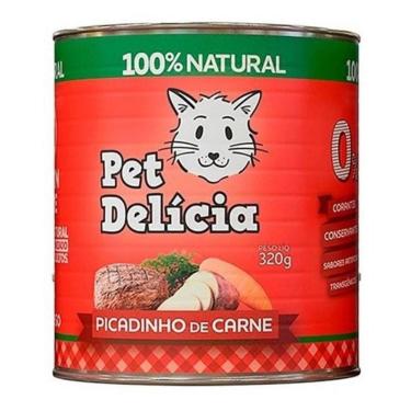 Imagem de Ração Úmida Picadinho De Carne 320g Gatos Pet Delícia