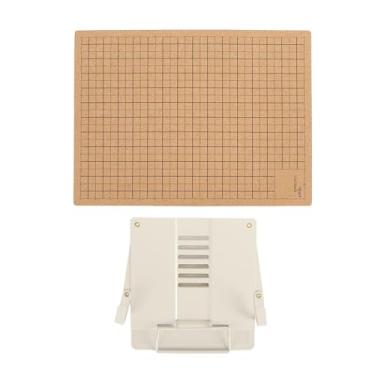 Imagem de Suporte de placa para macrame, placa de cortiça dupla face ajustável com suporte de metal para trançar pulseiras, fazer joias e artesanato