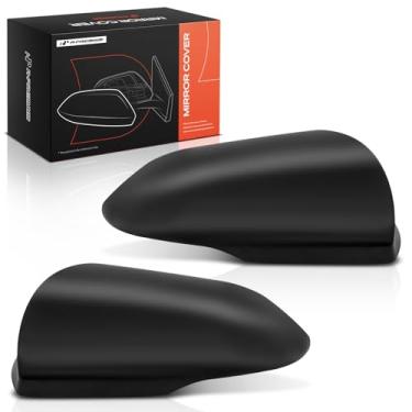 Imagem de A-Premium 2 peças de tampas de espelho retrovisor do lado do motorista e do passageiro - compatível com Hyundai Elantra 2021 2022 2023 - preto liso, com furo de seta