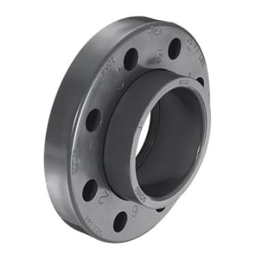 Imagem de 9854-080 20.3 cm Schedule 80 CPVC Van Stone Flange, PVC cinza, conexão de soquete, 150 PSI, 13-9/40.6 cm OD, design de 2 peças com círculo de parafuso (1 unidade)