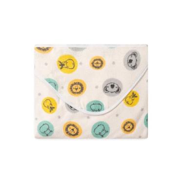 Imagem de Toalha de Fralda Bebê com Capuz Bordado Creme Amiguinho - Papi - Creme - Único