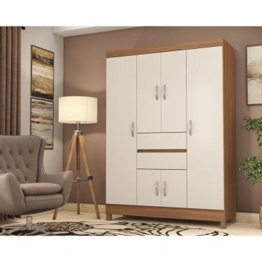Imagem de Guarda Roupa Solteiro 6 Portas E 2 Gavetas Ecom Ii Café Touch - Demóbile