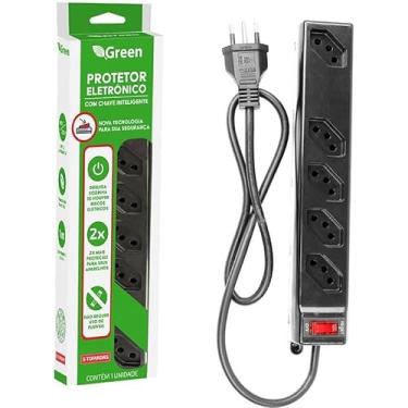 Imagem de Filtro de Linha, Santana Centro, 5 Tomadas, Bivolt, Preto