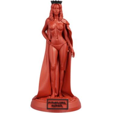 Imagem de Estátua Pombagira Rainha Imagem Umbanda Candomblé (Cor Sanguis Obscurus)