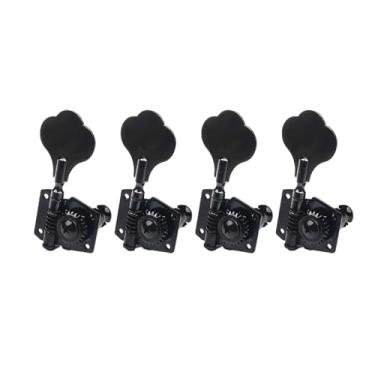 Imagem de Quatro máquinas de afinação para baixo, afinadores de engrenagem aberta com botões de pérola branca, cabeças resistentes para baixo elétrico de 4 cordas, enroladores de cordas cromadas