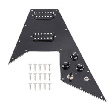 Imagem de RiToEasysports Conjunto de Pickguard Carregado para Guitarra, Conjunto de Pickguard Carregado Com Captador de Cerâmica Mini Humbucker, Captadores de Pescoço e Intermediários Pré-conectados