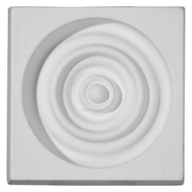 Imagem de Ekena Millwork PB03X03X01DE 8,8 cm L x 8,1 cm A x 3,1 cm P Bloco de Plinth Devon