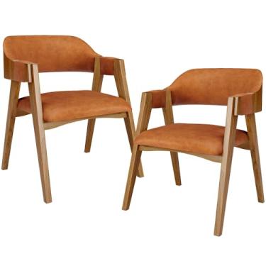 Imagem de Kit 2 Cadeiras Sala de Jantar Estar Living Estofada Suran L02 Couríssimo Canela - Lyam Decor