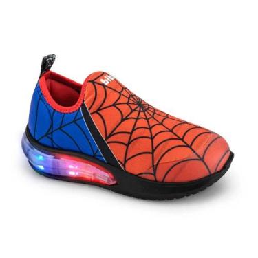 Imagem de Tênis De Led Infantil Masculino Bibi Space Wave 3.0 Aranha, 30, Azul, 