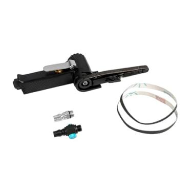 Imagem de RNXRZANK com Cintas de Lixa, Chaves, Esmerilhadeiras Angulares Pneumáticas, Lixadeira de Cinta Manual Pequena para Polir Móveis de Metal E Madeira com, 10 mm B, Tamanho real