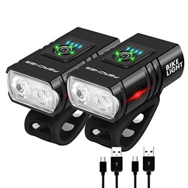 Imagem de 2 peças de luz LED T6 de 1000 lúmens, luz potente para bicicleta MTB, montanha, estrada, bicicleta, iluminação, ciclismo, lanterna recarregável (2 lâmpadas duplas)