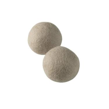 Imagem de 2 Bola De Lã Secadora Reutilizável Seca Roupa Remove Pelinho