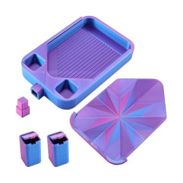 Imagem de MotiveTech Bandeja Organizadora para Pintura com Diamantes, Organizador de Miçangas e Strass para Artesanato e Hobbies, Azul Roxo