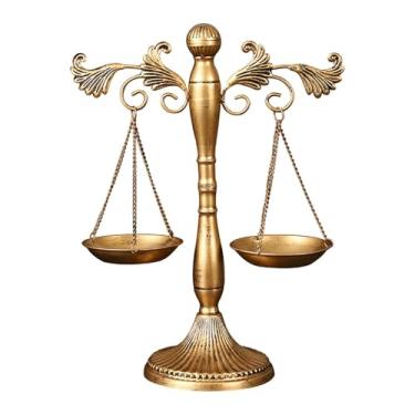 Imagem de BLWOTMOR Balança de Mesa Vintage para Joias, Centro de Mesa, Organizador, Balança para Escritório, Advogado, Juízes E Procuradores, 35 cm x 17 cm x 45,5 cm, Tamanho real