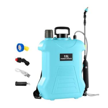 Imagem de IEUDNS Pulverizador Elétrico Pulverizador de Jardim 15 L Pulverizador de Rega Portátil Multiuso Dispensador Agrícola Potente para Rega de Jardim, Azul