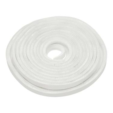 Imagem de PATIKIL Escova de decapagem de clima, 9,5 cm x 9,5 cm x 19,7 m, autoadesiva, porta deslizante, isolante, vedante de janela para inverno, à prova de vento, à prova de som, branco