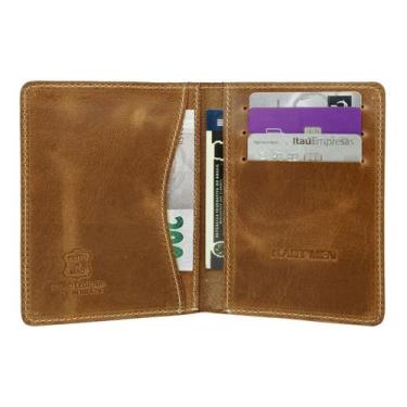 Imagem de Carteira Masculina de Couro Porta Cartão Na Caixa Ótimo presente Cód: 