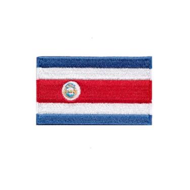 Imagem de Ruoming 1 PÇ Patch de bandeira multinacional bordado a ferro ou costurado em bordado tático militar nacional multinacional (Costa Rica)