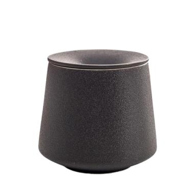 Imagem de Cinzeiro Cinzeiro preto simples para uso doméstico, cor sólida, à prova de vento, adequado para em escritórios chineses