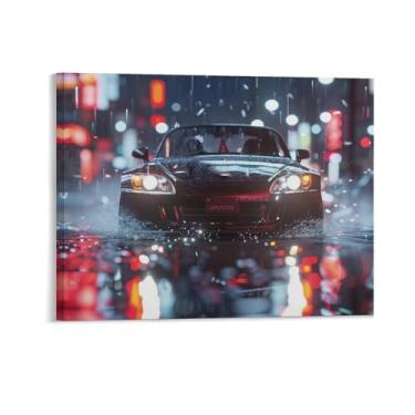Imagem de HouLaiZhe Rainy Night S2000 Jdm pôsteres de carro tela estética decoração de quarto pintura de parede impressões de sala de galeria decoração de parede para quarto sala de estar escritório 16 x 20